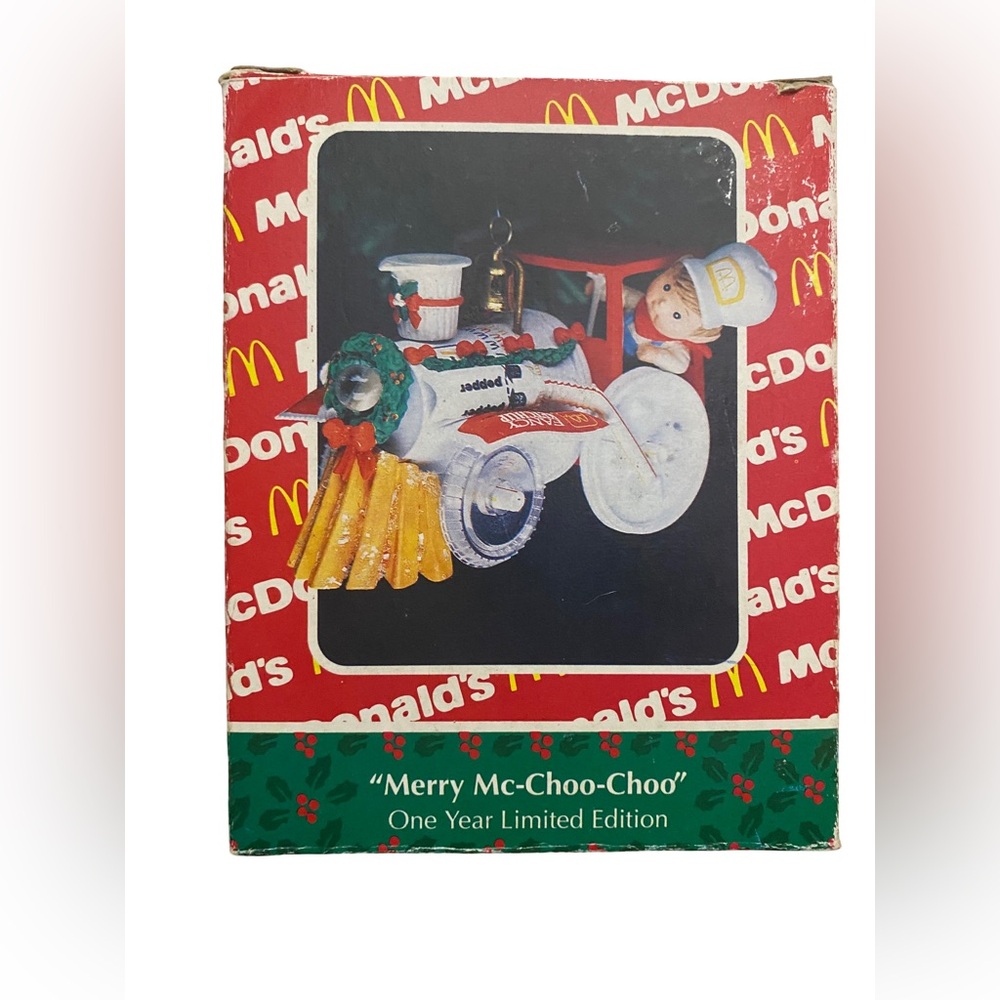 VINTAGE! 1993 Enesco Treasury Ornament McDonald's Merry Mc-Choo-Choo